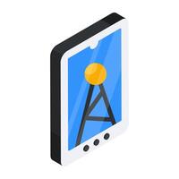 Modern design icon of mobile antenna vector