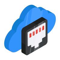 Perfect design icon of cloud port vector