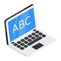 Perfect design icon of online learning vector