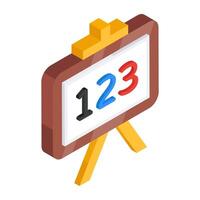A colored design icon of blackboard vector