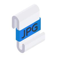Trendy design icon of jpg file vector