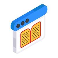 Premium design icon of web book vector