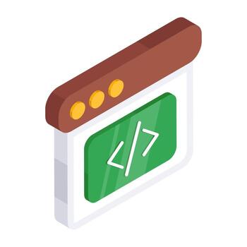 Perfect design icon of web coding vector