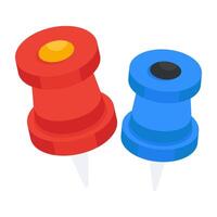 Modern design icon of pushpins vector