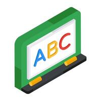 A colored design icon of English class vector