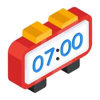 A trendy design icon of digital clock vector