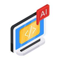 Unique design icon of system coding vector
