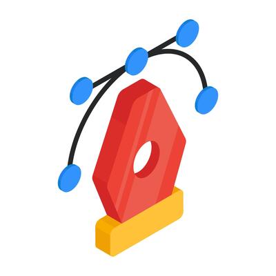 Pen with nodes, bezier tool icon