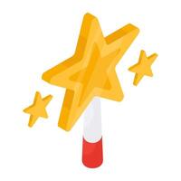 Trendy design icon of magic wand vector