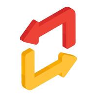 Perfect design icon of reversible arrows vector