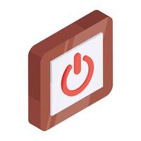 An icon design of shutdown vector