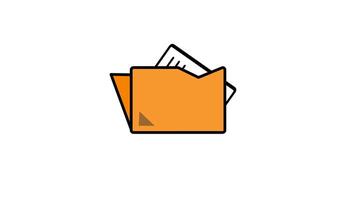 Animation of the send document or data icon. video