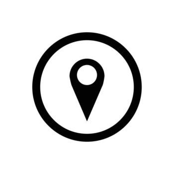Location icon. Map pointer symbol. Flat design style eps 10. map icon on the application interface display. User interface icon symbol of map. vector
