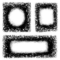 Grunge stencil frames with spray painted frame, grunge splatter and stencils border. Graffiti element for your design. vector