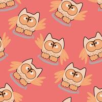 owls seamless pattern for kid design printing,wallpaper and background vector