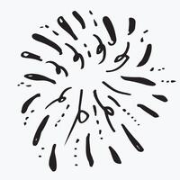 firework hand drawn white background vector