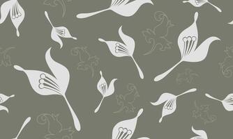 seamless pattern bellflower for background and texture vector