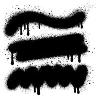 Spray paint shapes. Sprayed grunge dripping dots and borders, abstract graffiti spraying textured shapes set. vector