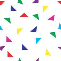 Seamless pattern with colorful triangles on white background.Seamless geometric pattern vector