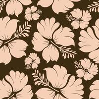 seamless pattern hibiscus flower for background and textured.set clip.eps vector