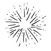 burst element doodle on white background. vector