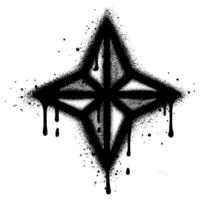 Graffiti star isolated on white background. Realistic spray icon. vector