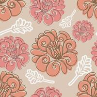 seamless pattern with chrysanthemum, japanese floral pattern.set clip.eps vector