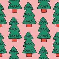 Christmas Tree Pattern Christmas tree Background vector