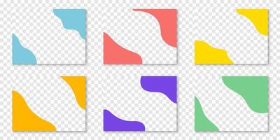 Abstract Wave Dividers in Corner. Curve Lines for Design Element. Color Divider Header for App, Posters, Banners Template. Isolated Illustration vector