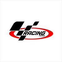 Racing team logo with white background vector