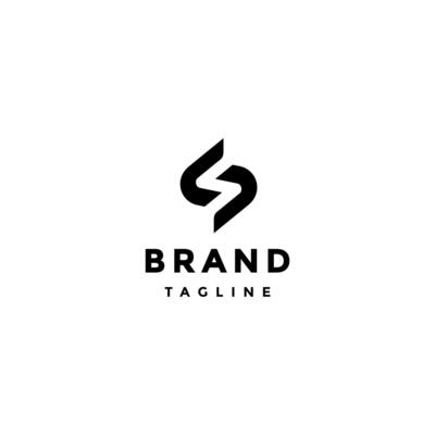 Simple Initial Letter S Icon Logo Design. Two Thick Curved Lines Initial Letter S Logo Design.
