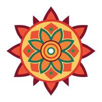 A colorful flower design on a white background vector