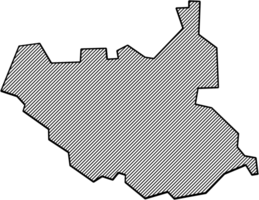 hatch line drawing of south sudan map. png