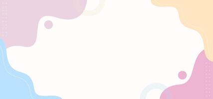 A colorful background with a white border. The background is made up of circles and lines. The background is a mix of pink, blue, and yellow vector