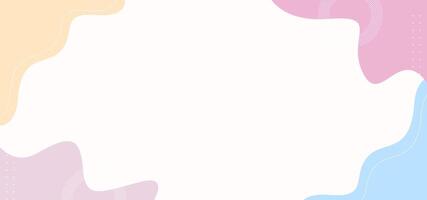 A colorful background with a white circle in the middle. The background is made up of different colors and shapes, giving it a playful and whimsical feel vector