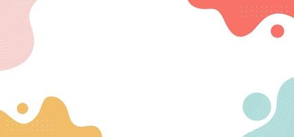 A colorful background with a white background. The background is full of circles and waves. The background is colorful and has a fun, playful vibe vector