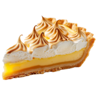 A slice of lemon meringue pie png