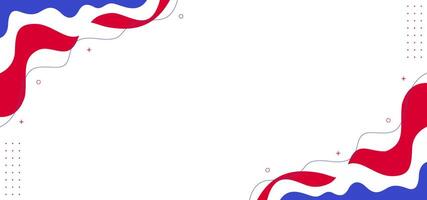 A red, white, and blue wave pattern on a white background. The pattern is bold and dynamic, with a sense of movement and energy. The colors are bright and eye catching vector