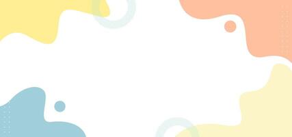A colorful background with circles and waves. The background is white and the circles are in different colors vector