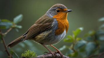 A close-up of a colorful bird perched on a branch in a natural setting. photo