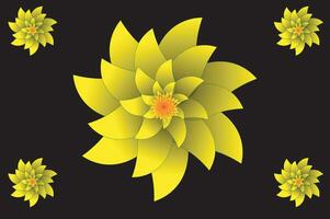 Hand drawn Flowers seamless pattern with black background. floral pattern. flower pattern. vector