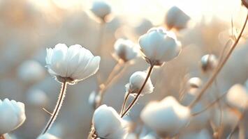pastel color bokeh background minimal with flowers. video