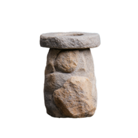 Stone column with rough texture isolated on transparent background png
