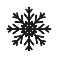 Black Snowflake thin line icon.Frozen sign.Decorative element for Christmas and New Year holiday.Transparent background.Simple black line snow icons. illustration EPS 10 vector