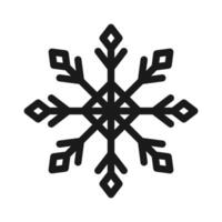 Snowflake thin line icon isolated.Frozen sign.Decorative element for Christmas and New Year holiday.Transparent background.Simple black line snow icons. illustration EPS 10 vector