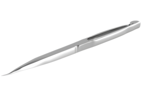 Stainless steel tweezers isolated on transparent background. used for precision work in beauty, medical, and electronic applications. png