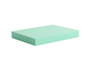 Minimalist light green rectangular block on a transparent background. perfect for product display, design, and branding inspiration. png