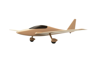 Single-engine small airplane with a sleek design, ideal for private aviation or flight training. Isolated on a transparent background. png
