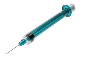 fermer de une médical seringue aiguille pour injection, isolé sur une transparent Contexte. idéal pour soins de santé, médecine, et d'ordre médical projets. png