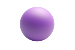 A smooth, purple sphere with a glossy surface isolated against a transparent background. ideal for design, 3D modeling, and animation projects. png